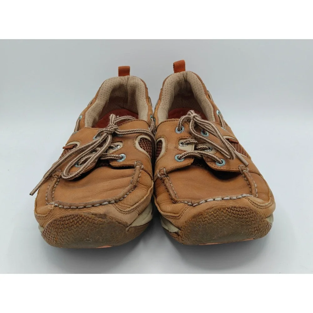Sperry Top-Sider Sea Kite Sport Moc Mens 11.5 Tan Leather Mesh Boat Shoes